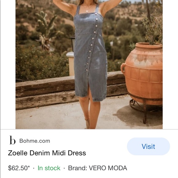 VERA MODA ZOELLE BLUSH PINK MIDI - Picture 7 of 7